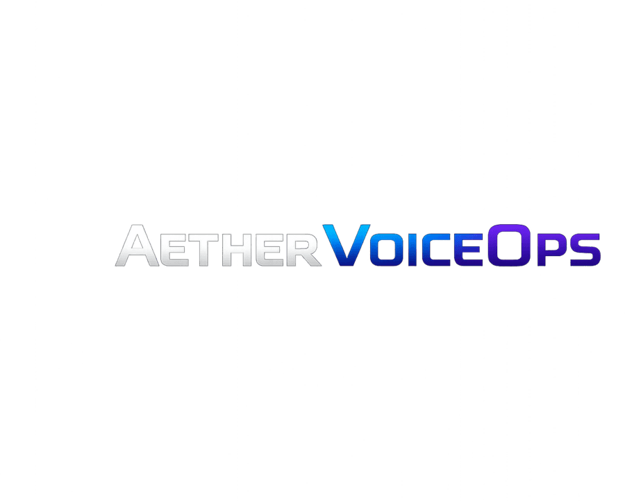 VoiceOps brand icon and wordmark